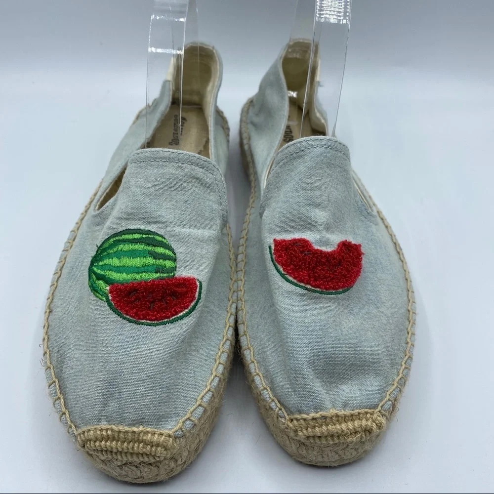 Soludos Sz 7 Watermelon Espadrilles Slip‎ On